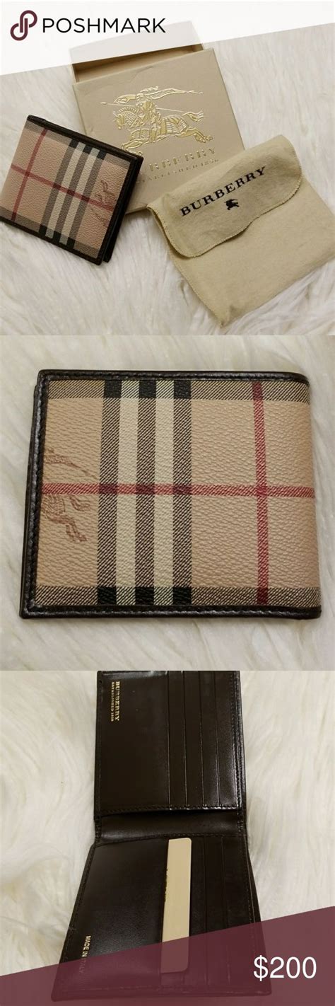 used mens burberry wallet|burberry men small wallet.